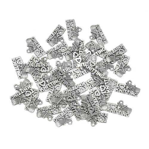 Zink-Aluminium-Anhänger, Zinklegierung, plattiert, DIY, 20x13mm, 100PCs/Tasche, verkauft von Tasche