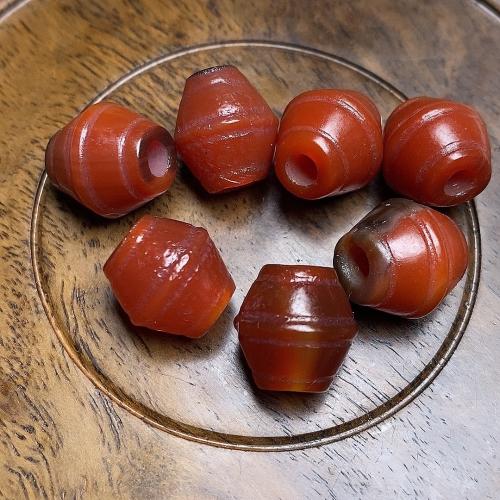 Natural Red Agate Beads, Geometrical Pattern, anoint, DIY, 14x14mm, Sold By PC