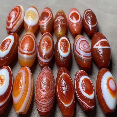 Natural Tibetan Agate Dzi Beads, anoint, DIY, 25mm, Sold By PC