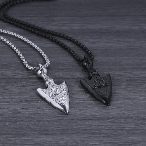 Titanium Steel Pendants, arrowhead, plated, DIY & different styles for choice, 22x49mm, Sold By PC