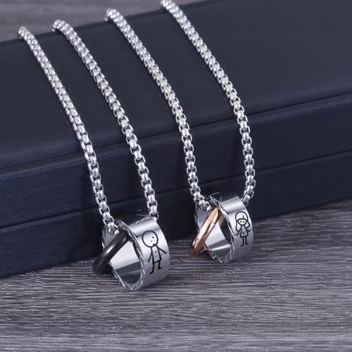 Titanium Steel Pendants, plated, different styles for choice & for couple, more colors for choice, Sold By PC