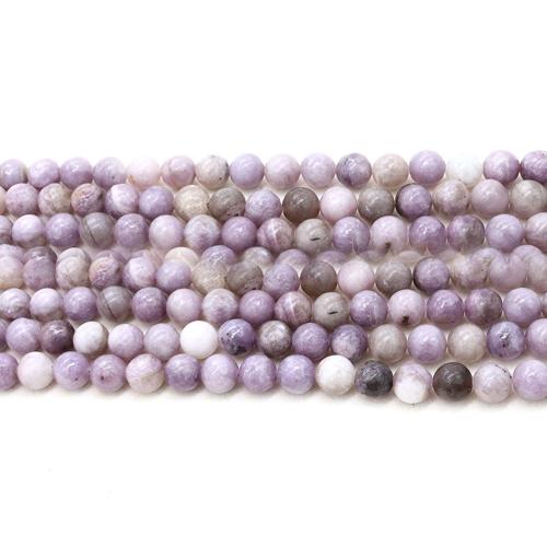 Perles bijoux en pierres gemmes, Perles lilas, Rond, DIY & normes différentes pour le choix, violet, Vendu par Environ 38 cm brin