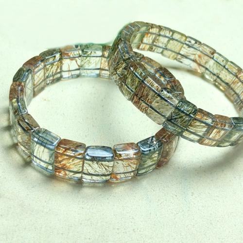 Quartz Bracelets, Rutilated Quartz, for woman, Size: 9*12mm-10*13MM, Sold By PC