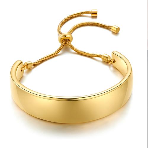 Brazalete de Aleación de Zinc, chapado en color dorado, Joyería, dorado, libre de níquel, plomo & cadmio, Vendido por UD