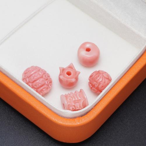 Resin Jewelry Beads, DIY & different designs for choice, pink, 10PCs/Bag, Sold By Bag