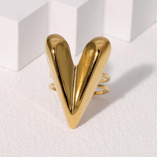 Stainless Steel Finger Ring, 304 Stainless Steel, Heart, plated, fashion jewelry & for woman & hollow, more colors for choice, Sold By PC