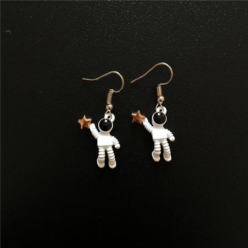 Tibetan Style Drop Earrings, stoving varnish, different styles for choice & for woman, white, Sold By Pair