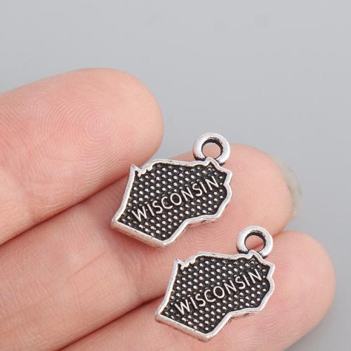 Tibetan Style Pendants, plated, DIY, 13x16mm, 100PCs/Bag, Sold By Bag