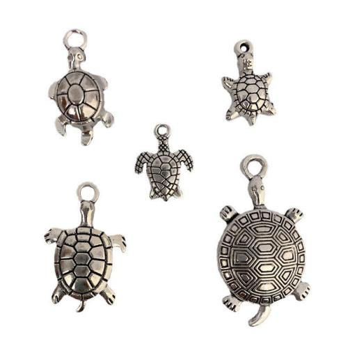 Pendentifs animaux en alliage de zinc, tortue, Placage, DIY & normes différentes pour le choix & styles différents pour le choix, plus de couleurs à choisir, 100PC/sac, Vendu par sac