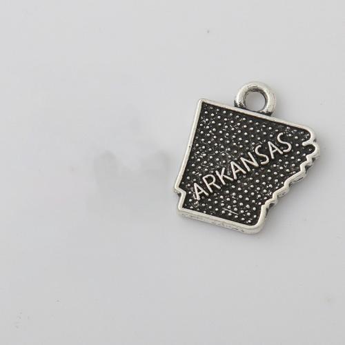 Tibetan Style Pendants, plated, DIY, 14x17mm, 100PCs/Bag, Sold By Bag