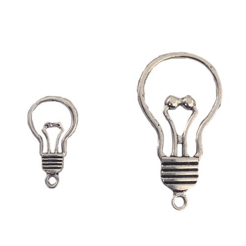 Tibetan Style Pendants, Light Bulb, plated, DIY & different size for choice, more colors for choice, 100PCs/Bag, Sold By Bag