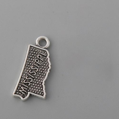 Pendentifs en alliage de zinc, Placage, DIY, 10x22mm, 100PC/sac, Vendu par sac