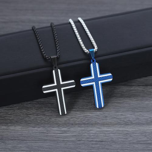 Titanium Steel Pendants, Cross, plated, DIY & different styles for choice, 30x50mm, Sold By PC