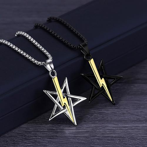 Titanium Steel Pendants, Star, plated, DIY & different styles for choice & hollow, 36x54mm, Sold By PC