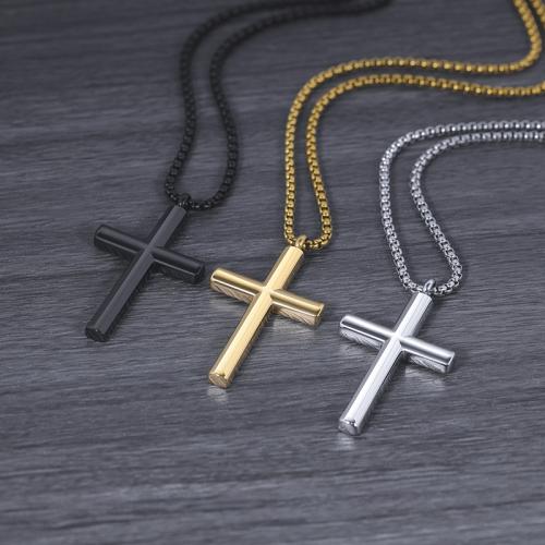 Titanium Steel Pendants, Cross, polished, DIY & different styles for choice, 29x51mm, Sold By PC