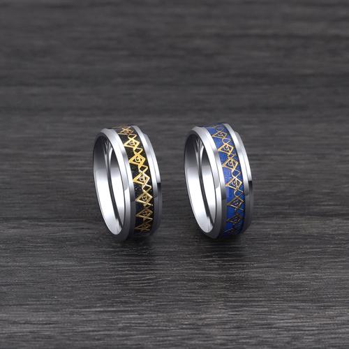 Acier titane bague, poli, normes différentes pour le choix & pour homme, plus de couleurs à choisir, Taille:7-11, Vendu par PC