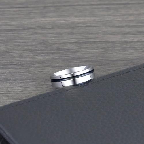 Titanium Steel Finger Ring, different size for choice & for man & enamel, US Ring Size:7-11, Sold By PC