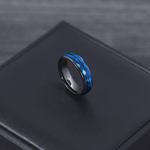 Titanium Steel Finger Ring, Rhombus, plated, different size for choice & for man, US Ring Size:7-11, Sold By PC