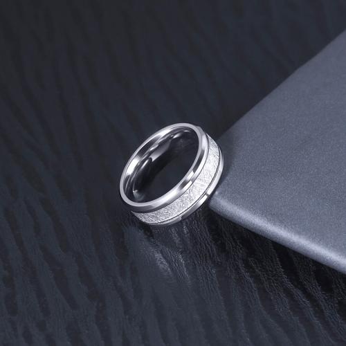 Titanium Steel Finger Ring, polished, different size for choice & for man, original color, US Ring Size:7-12, Sold By PC