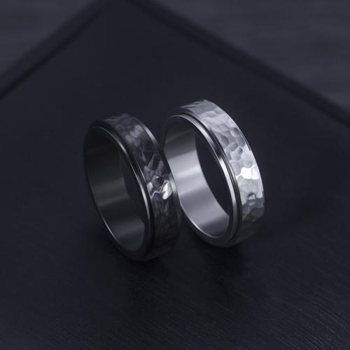 Titanium Steel Finger Ring, plated, rotatable & different size for choice & for man, more colors for choice, US Ring Size:7-11, Sold By PC