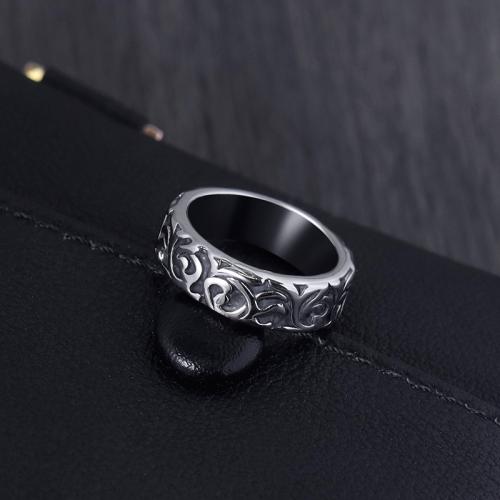 Acier titane bague, poli, normes différentes pour le choix & pour homme, couleur originale, Taille:7-11, Vendu par PC