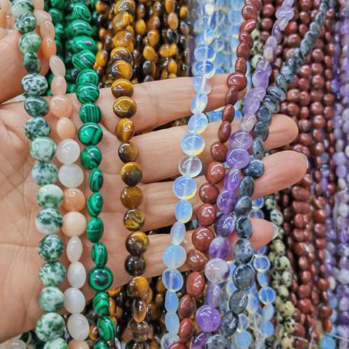 Gemstone Jewelry Beads, Flat Round, DIY & different materials for choice & different size for choice, more colors for choice, Sold By Strand