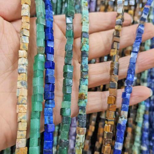 Gemstone Jewelry Beads, Cube, DIY & different materials for choice & different size for choice, more colors for choice, Sold By Strand