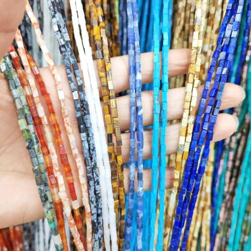 Gemstone Jewelry Beads, DIY & different materials for choice, more colors for choice, 2x4mm, 93PCs/Strand, Sold By Strand