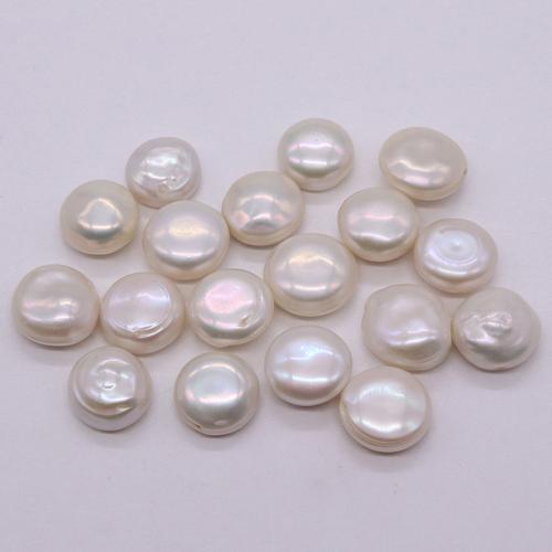 Perles nacres sans trou de culture d'eau douce, perle d'eau douce cultivée, DIY & aucun trou, blanc, about:18mm, Vendu par PC