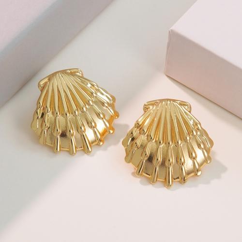 Stainless Steel Stud Earrings, 304 Stainless Steel, plated, different styles for choice & for woman, golden, Sold By Pair