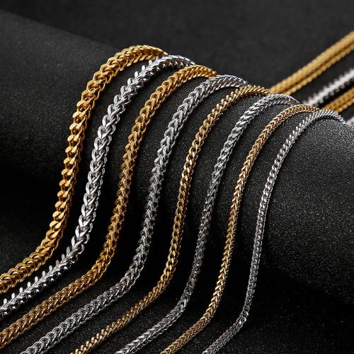 Stainless Steel Jewelry Necklace, 304 Stainless Steel, Vacuum Ion Plating, for man, more colors for choice, Sold By PC