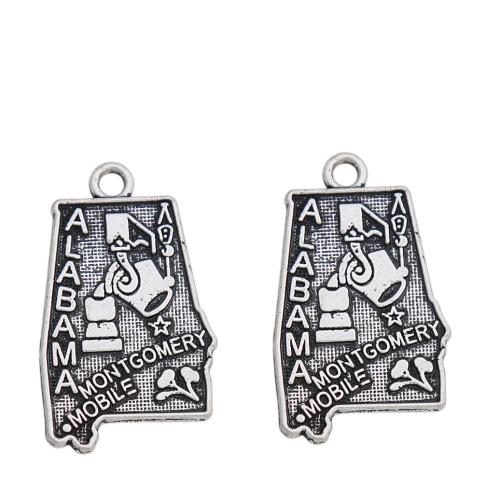 Tibetan Style Pendants, plated, DIY, 14x25mm, 100PCs/Bag, Sold By Bag