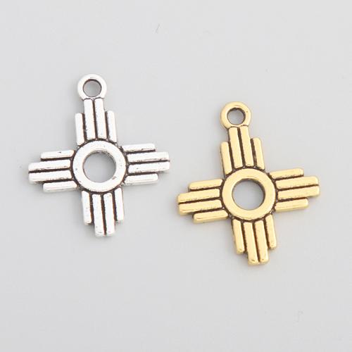 Tibetan Style Cross Pendants, plated, DIY, more colors for choice, 17x20mm, 100PCs/Bag, Sold By Bag