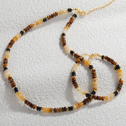 Tiger Eye Bracelet and Necklace, with Aventurine & 925 Sterling Silver & Red Agate, different styles for choice & for woman, Sold By PC