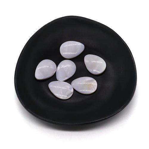 Cabochon en coquillage, coquille d'eau douce, larme, DIY & normes différentes pour le choix, blanc, Vendu par PC