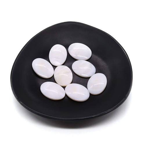 Cabochon en coquillage, coquille d'eau douce, ovale, DIY & normes différentes pour le choix, blanc, Vendu par PC