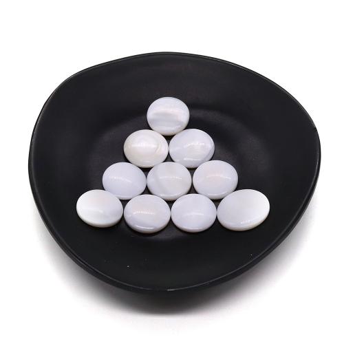 Shell Cabochons, Freshwater Shell, Flat Round, DIY & different size for choice, white, Sold By PC