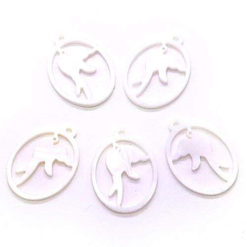 Shell Pendants, Freshwater Shell, DIY & hollow, white, 21x29mm, Sold By PC