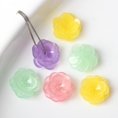 Resin Jewelry Beads, Flower, DIY, more colors for choice, 13x6mm, 100PCs/Bag, Sold By Bag