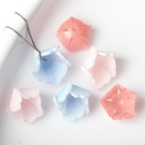 Resin Jewelry Beads, Flower, DIY, more colors for choice, 15mm, 100PCs/Bag, Sold By Bag