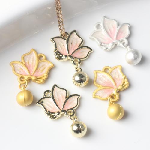 Tibetan Style Flower Pendants, plated, DIY, more colors for choice, nickel, lead & cadmium free, 22x16mm, 100PCs/Bag, Sold By Bag