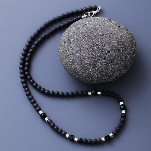 Natural Gemstone Necklace, Natural Stone, different materials for choice & for man, more colors for choice, Length:45 cm, Sold By PC