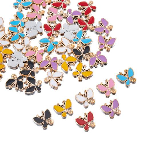 Plastic Pendants, Butterfly, DIY & enamel, more colors for choice, 10PCs/Bag, Sold By Bag