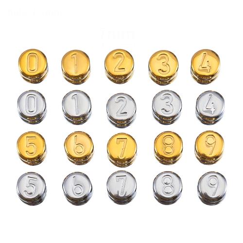 Edelstahl-Beads, 304 Edelstahl, rund, plattiert, DIY & verschiedene Muster für Wahl, keine, 10PCs/Tasche, verkauft von Tasche