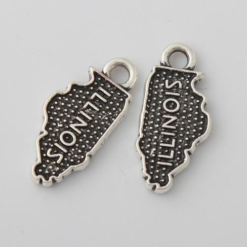 Tibetan Style Pendants, plated, DIY, 9x19mm, 100PCs/Bag, Sold By Bag