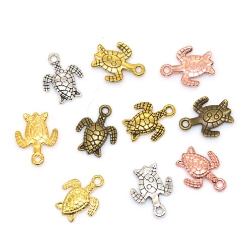 Tibetan Style Animal Pendants, Turtle, plated, DIY, more colors for choice, 16x12mm, 100PCs/Bag, Sold By Bag