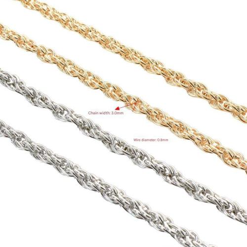 Iron Jewelry Chain, plated, DIY, more colors for choice, 3mm, Sold By m