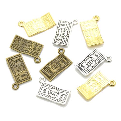 Tibetan Style Pendants, Dollar, plated, DIY, more colors for choice, 18x10mm, 100PCs/Bag, Sold By Bag