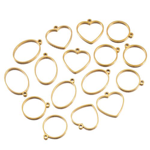 Edelstahl Schmuck Anhänger, 304 Edelstahl, plattiert, DIY & verschiedene Stile für Wahl & hohl, keine, 5PCs/Tasche, verkauft von Tasche