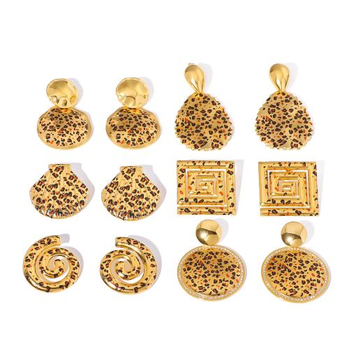 Pendientes de Acero Inoxidable, acero inoxidable 304, 18K chapado en oro, Joyería & diferentes estilos para la opción & para mujer, Vendido por Par